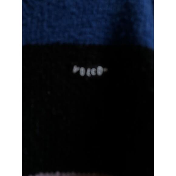 Volcom Sweater Women’s M/L Blue‎ Black Knit Stripe Colorful Oversized Comfy - Picture 6 of 7